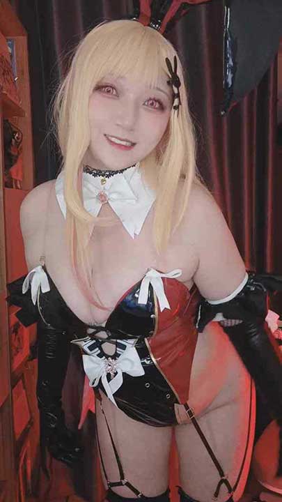 COS 欧翼翼 肉感COSER，私拍海梦兔女郎水晶棒8V【1.41G】